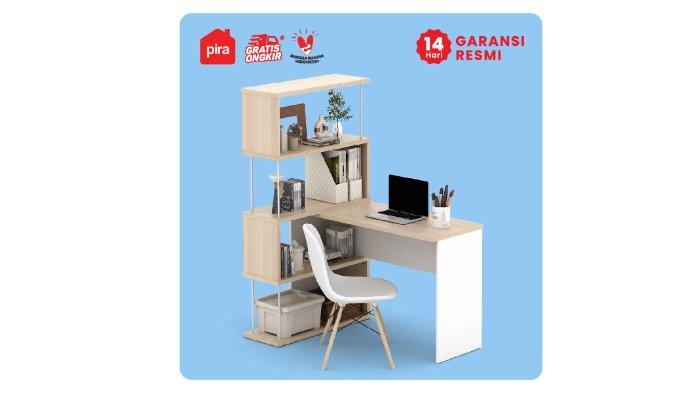 pira Zack DK 80 Meja Kerja dengan Rak Buku