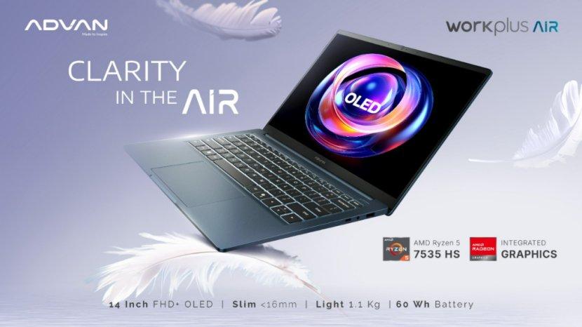 ADVAN Workplus Air Resmi Hadir, Laptop Ringan dengan Performa Andal untuk Gaya Kerja Modern