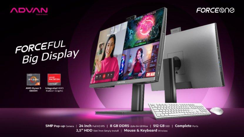 ADVAN ForceOne: All-in-One PC dengan Prosesor AMD Ryzen dan Layar Full HD, Hadir di Harbolnas 11.11