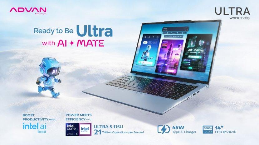 ADVAN Rilis WORKMATE ULTRA, Laptop AI-Ready Canggih dengan Harga Terjangkau
