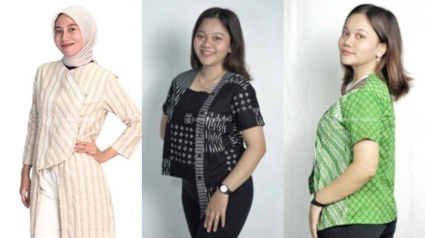 5 Rekomendasi Blouse Lurik dari Cenderaloka, Bisa untuk Ngantor