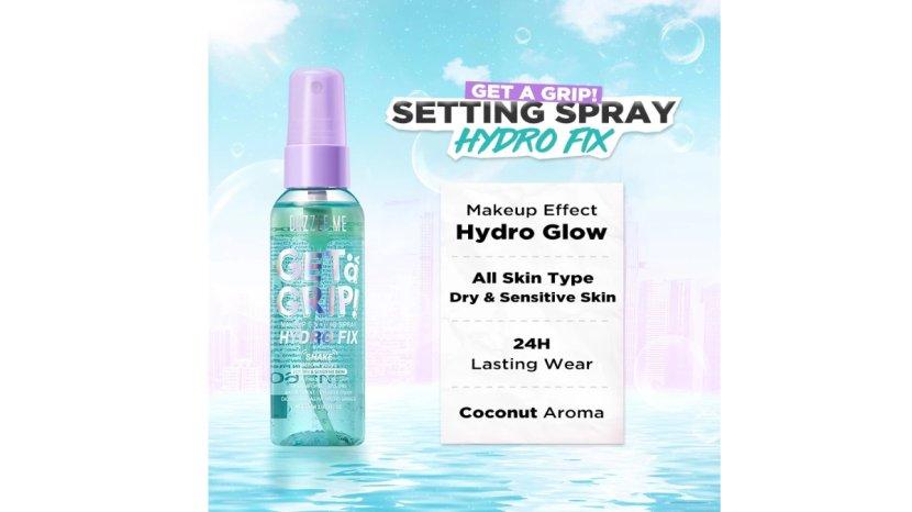 Review DAZZLE ME Get A Grip Makeup Setting Spray Hydro Fix: Manfaat, Kelebihan, hingga Kekurangan