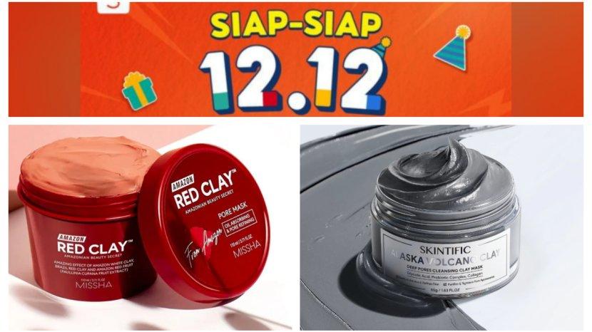 20 Clay Mask Spesial 12.12, Hadir Dengan Diskon Super Menarik, Yuk Cek Apa Ada Produk Favoritmu