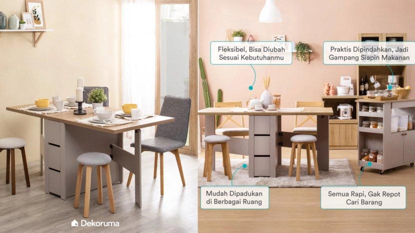 6 Rekomendasi Meja Makan dari Dekoruma, Desainnya Estetis Cocok Dipadukan Beragam Interior