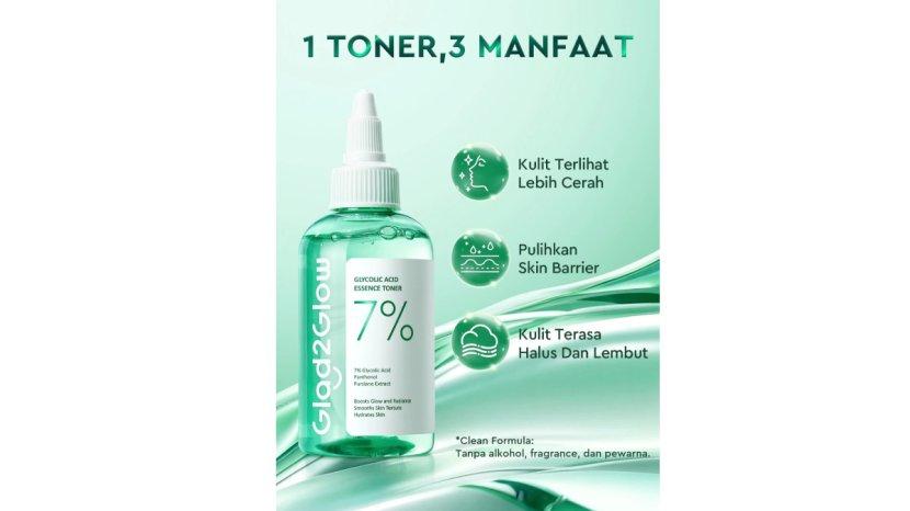 Review GLAD2GLOW Glycolic Acid Essence Toner: Manfaat, Kelebihan hingga Kekurangan