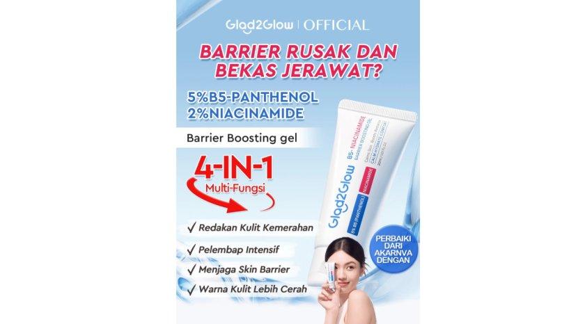 Review Lengkap Glad2Glow B5 Panthenol Niacinamide Barrier Boosting Gel Moisturizer