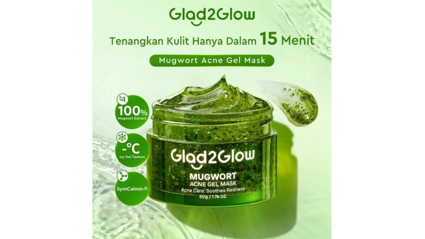 Review Glad2Glow Mugwort Acne Gel Mask, Masker Wajah Komedo dan Pori-pori