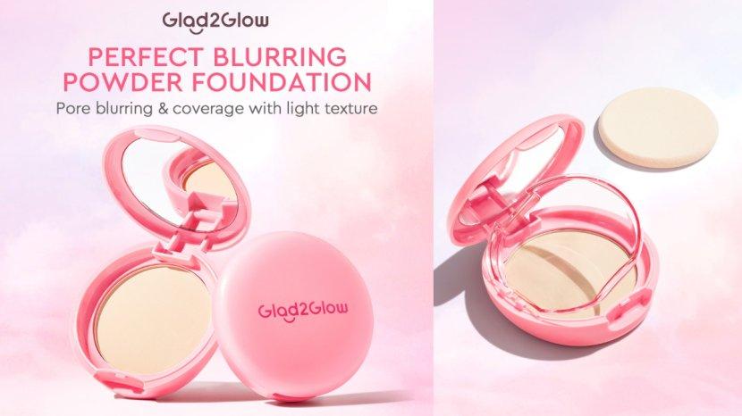 Review Glad2Glow Perfect Blurring Powder Foundation, Formulanya Ampuh Samarkan Pori di Wajah
