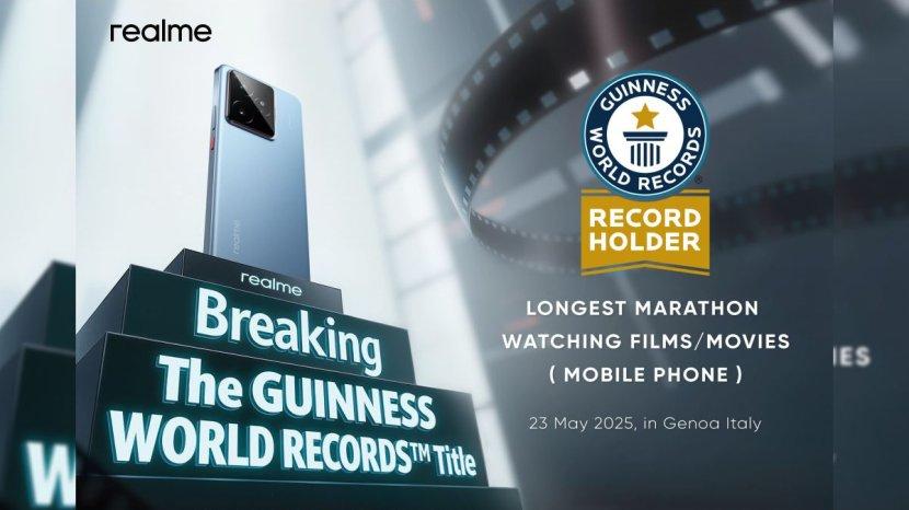 realme GT 7 Resmi Pecahkan Rekor Dunia, Tahan Nonton Film 24 Jam Nonstop