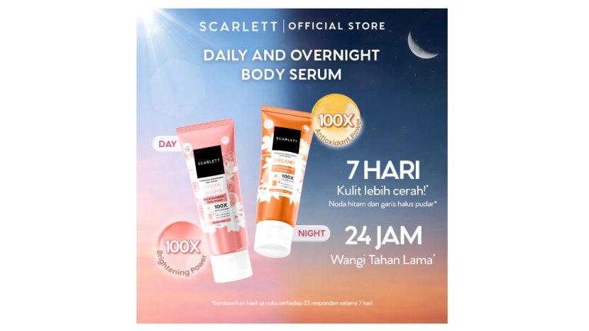 2 Varian Terbaru Scarlett Fragrance Brightening Body Serum: Garden of Whisper dan Dreamy