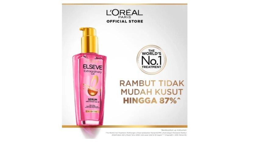 Review Lengkap LOreal Paris Elseve Extraordinary Oil Pink Hair Serum