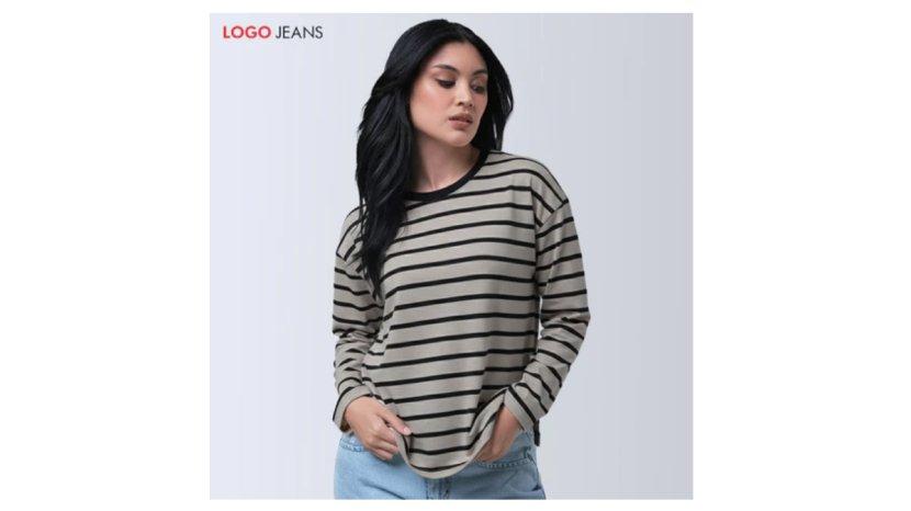 4 Rekomendasi Kaos Garis-Garis dari Logo Jeans yang Stylish dan Nyaman