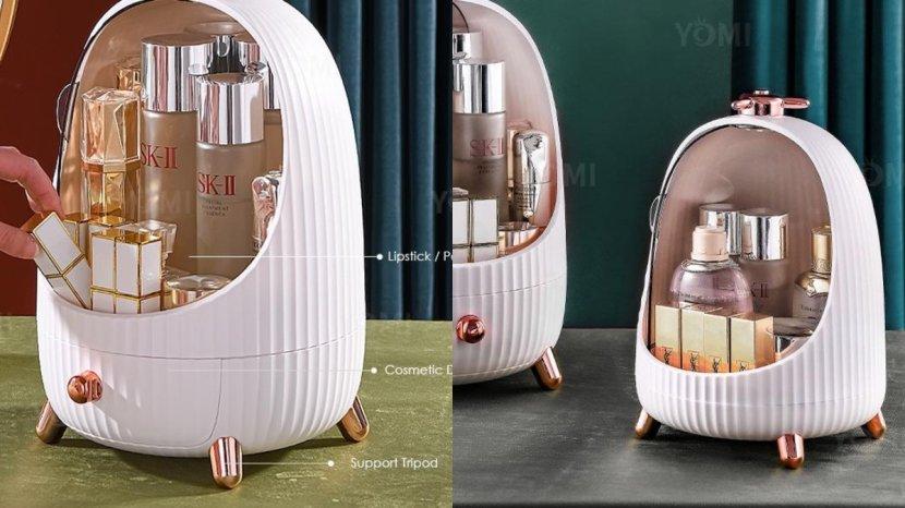 7 Rekomendasi Rak Kosmetik, Desainnya Estetik Punya Banyak Kompartemen