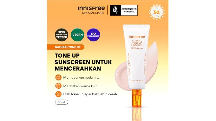 Review Innisfree Vitamin C Tone Up Sunscreen SPF50: Manfaat, Kelebihan, Kekurangan