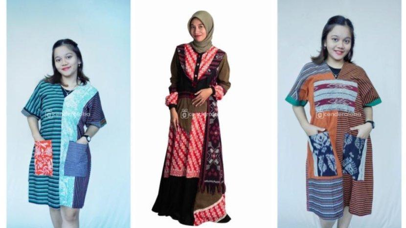 4 Rekomendasi Dress Batik Mix Tenun Cenderaloka, Bisa untuk Ngantor