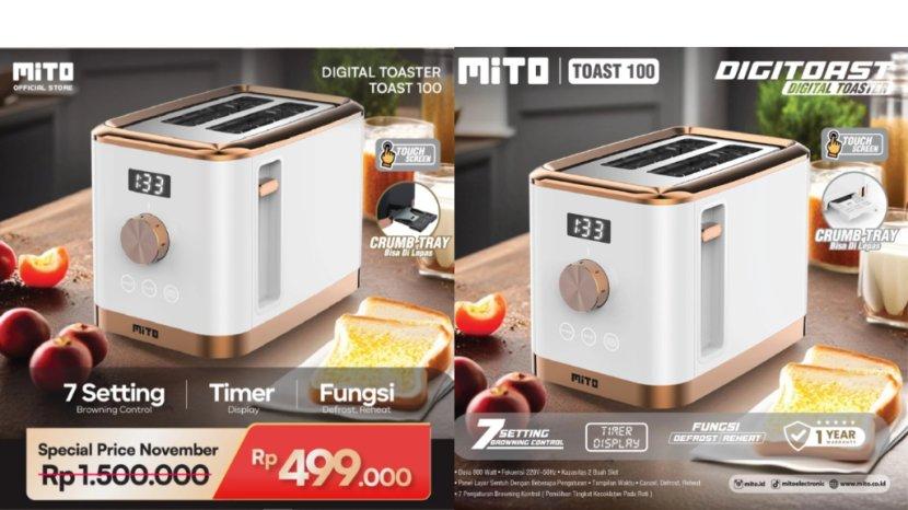 Review Lengkap Digital Toaster MiTO Toast100 yang Lagi Diskon: Kelebihan hingga Kekurangan