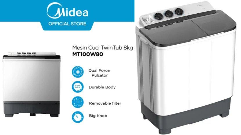 Review Lengkap Mesin Cuci Midea MT100W80 1 Jutaan: Cek Fitur Unggulannya