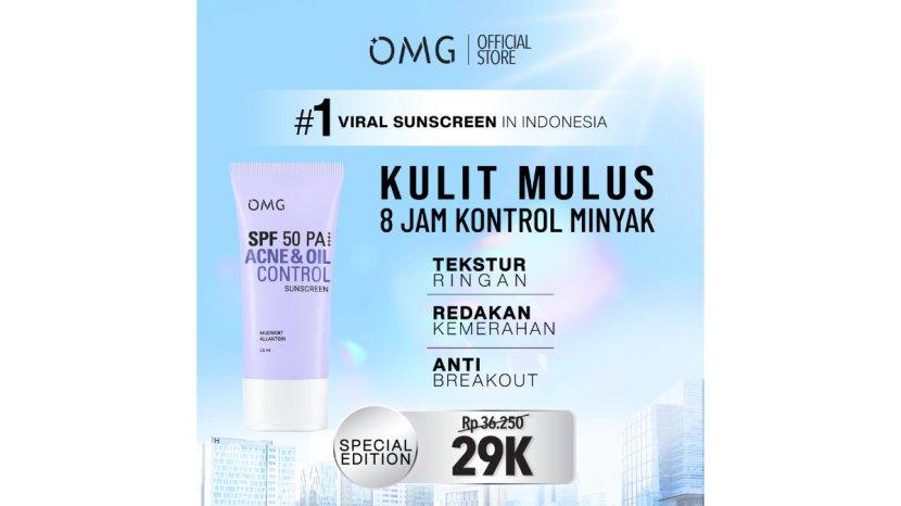 Review OMG Acne Oil Control UV Barrier Sunscreen SPF50 PA: Manfaat, Kelebihan, hingga Kekurangan