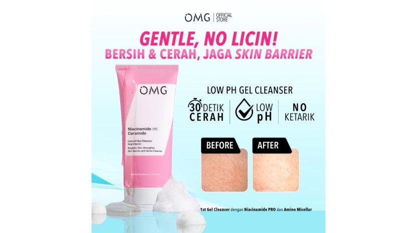 Review OMG OH MY GLOW Niacinamide Ceramide Low pH Gel Cleanser Manfaat, Kelebihan, hingga Kekurangan
