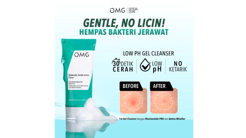 Review OMG Oh My Glow Salicylic Acid Cica Low pH Gel Cleanser: Manfaat, Kelebihan, hingga Kekurangan
