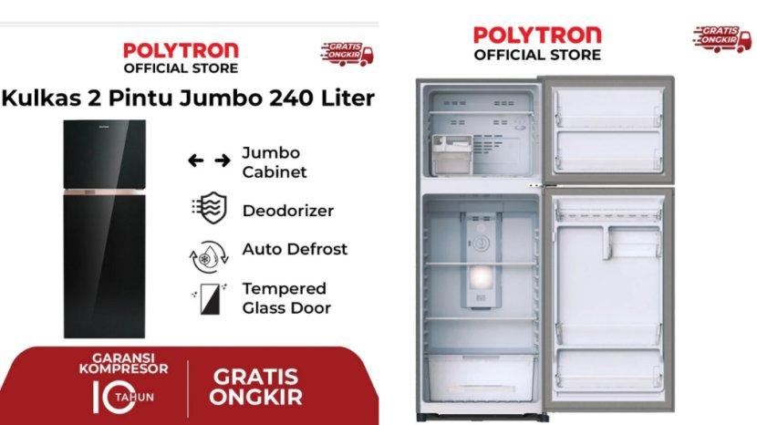 Review Lengkap Polytron Kulkas Belleza Jumbo PRW 25MNX, Cek Plus Minusnya