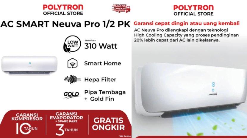 Review Lengkap AC Polytron Smart Neuva Pro 05VZSI Harga Rp 2 Jutaan: Kelebihan dan Kekurangan