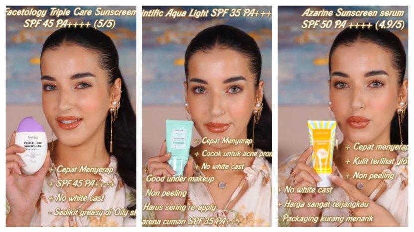 10 Peringkat Sunscreen Terbaik Versi Tasya Farasya, Dijamin Penilaiannya Jujur