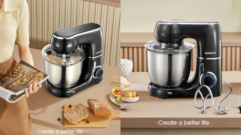 Review SAMONO Stand Mixer 5 Liter SW-KM550, Dibekali dengan 10 Tingkat Kecepatan