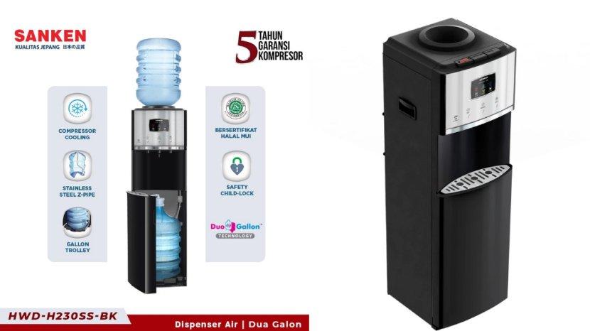 Review Lengkap Sanken Dispenser Duo Galon HWD-H230SS, Kelebihan dan Kekurangan
