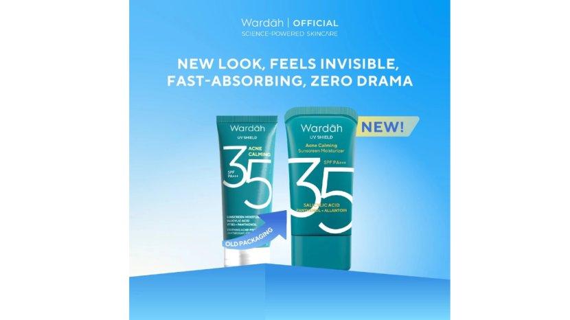 Upgrade Formula, Kelebihan Kekurangan Wardah UV Shield Acne Calming Sunscreen Moisturizer SPF 35 PA