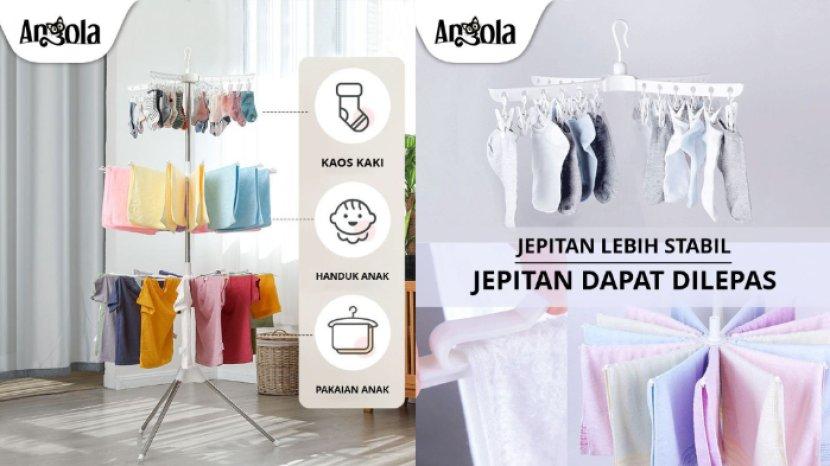 5 Rekomendasi Jemuran Lipat, Muat Banyak dengan Penjepit Kuat Anti Jatuh
