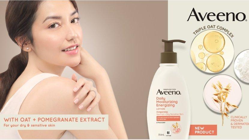 Review Aveeno Daily Moisturizing Energizing Lotion, Handbody Melembapkan dengan Oat dan Pomegranate