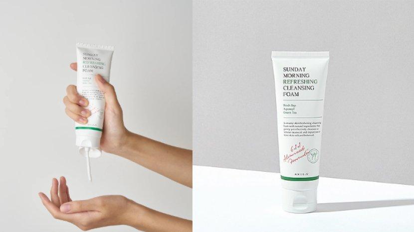 Review AXIS-Y Sunday Morning Refreshing Cleansing Foam, Kandungan Green Teanya Ampuh Hilangkan Sebum