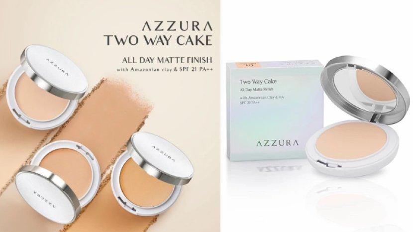 Review AZZURA Two Way Cake SPF 21, Bedak dengan Kandungan Foundation untuk Ratakan Warna Kulit