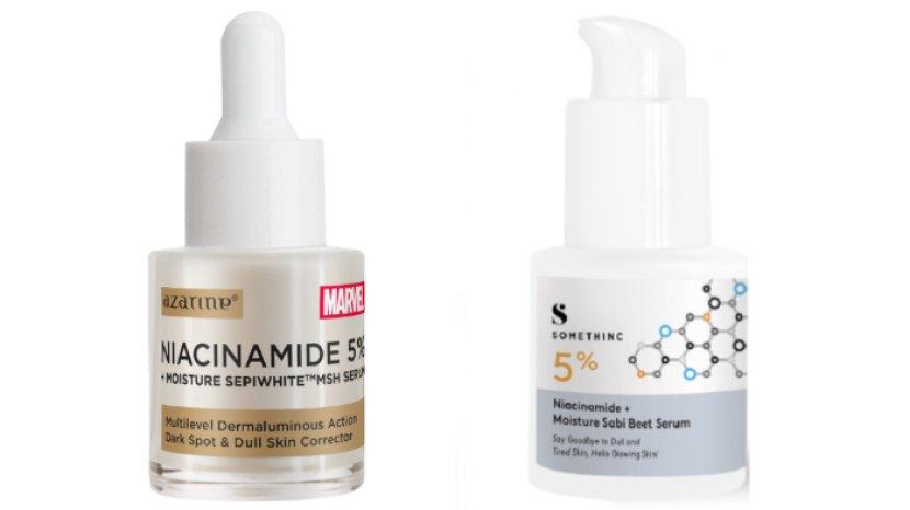 Battle Serum azarine vs SOMETHINC dengan Formula Niacinamide untuk Mencerahkan Wajah
