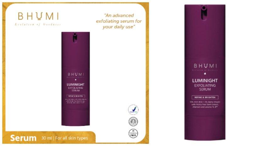 Review BHUMI Luminight Exfoliating Serum, Skincare Routine untuk Mengatasi Warna Kulit Tidak Merata
