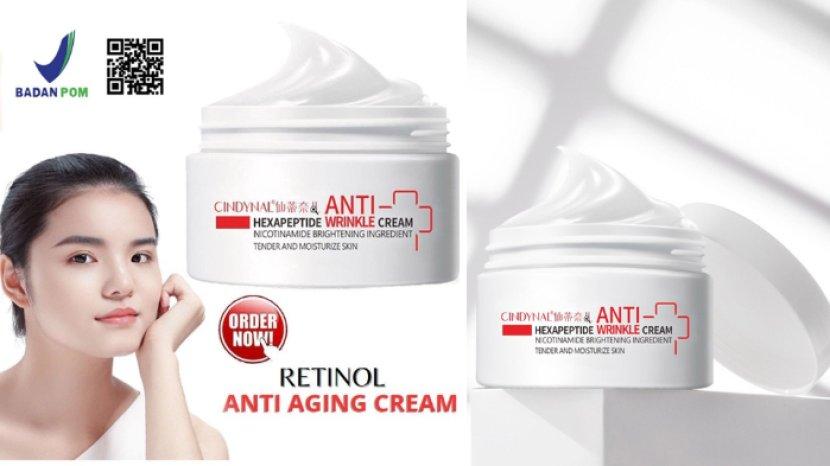 Review CINDYNAL Hexapeptide Anti Wrinkle Cream, Skincare untuk Lawan Penuaan yang Sudah BPOM