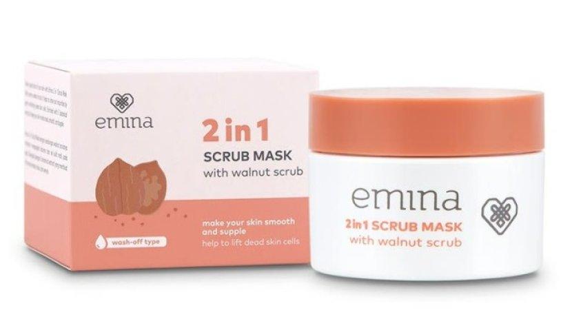 Review emina 2 in 1 Scrub Mask, Punya 2 Manfaat dalam Satu produk sebagai Scrub sekaligus Masker