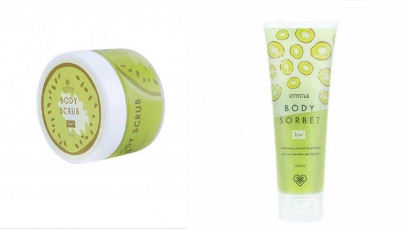 Review Emina Kiwi Body Scrub dan Emina Kiwi Body Sorbet, Mana Pilihanmu?