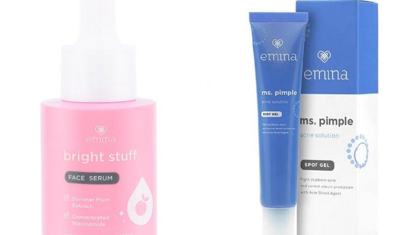 Review Emina Bright Stuff Face Serum dan Ms. Pimple Acne Solution Spot Gel