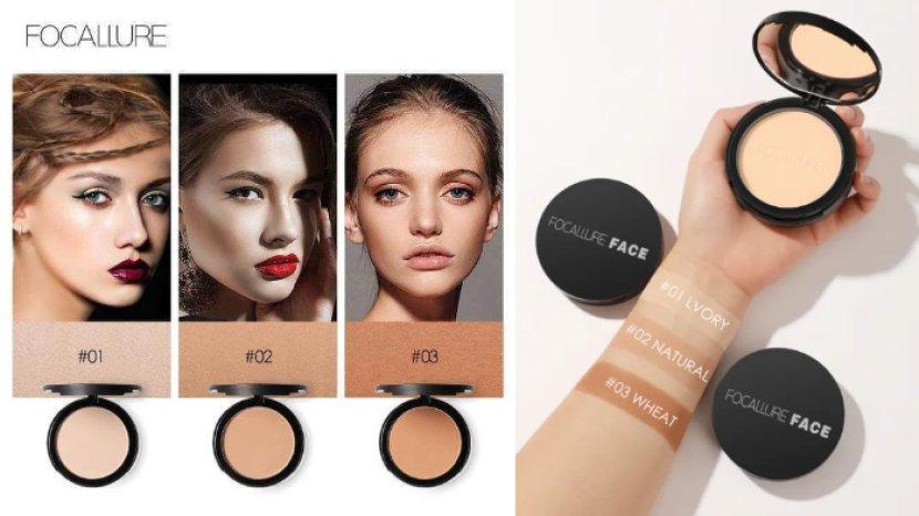 Review FOCALLURE Oil Control Pressed Powder Matte, Hasil Akhir Smooth dan Tahan Hingga 12 Jam