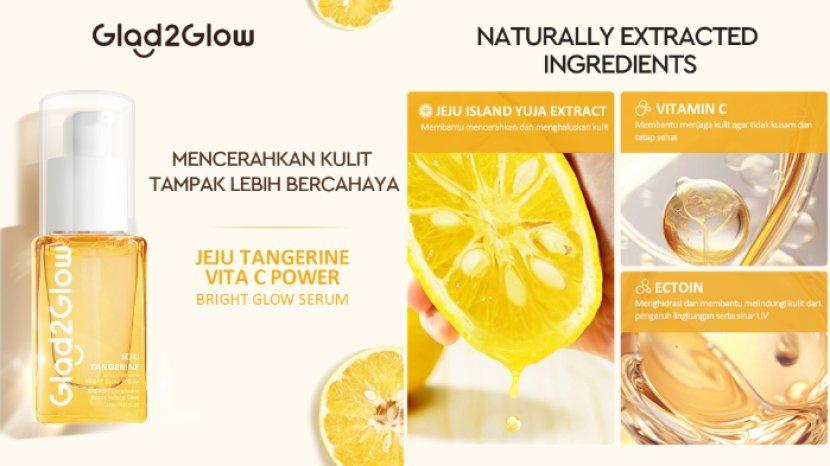 Review Glad2Glow Vitamin C Serum, Mencerahkan Kulit Tampak Lebih Bercahaya
