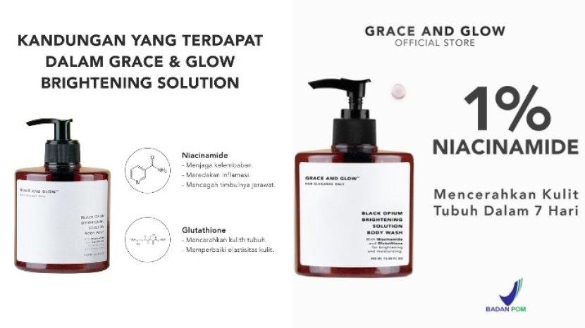 Review GRACE AND GLOW Black Opium Brightening Booster Body Wash, Sabun Mandi Beraroma Parfum YSL