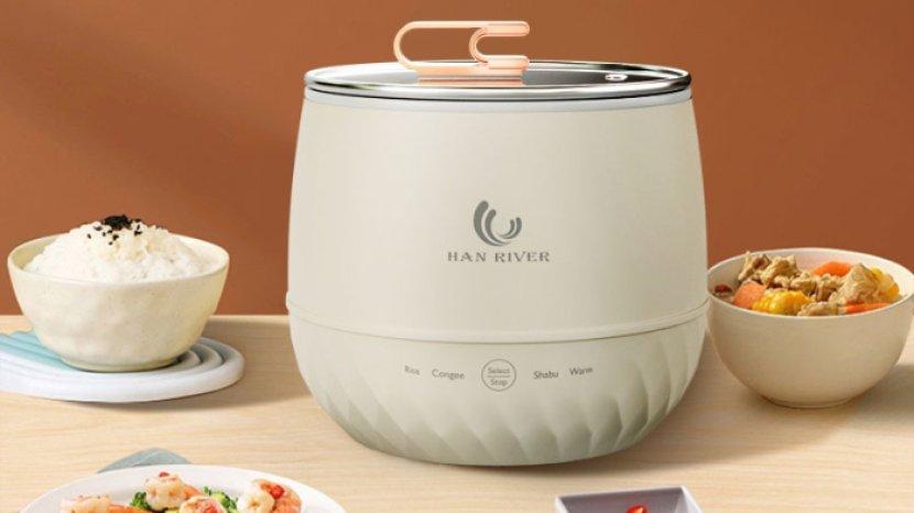 Review HAN RIVER Magic Com Mini HRRC05WT dengan Desain Panel Sentuh Modern dan 4 Fungsi 