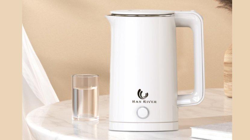 Review HAN RIVER Teko Listrik HRDSH02GN, Berbekal 2 Lapis Antipanas dan Thermostat