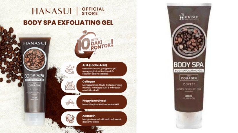 Review HANASUI Body Spa Exfoliating Gel Coffee, Ampuh Mengangkat Daki, Bikin Kulit Badan Halus