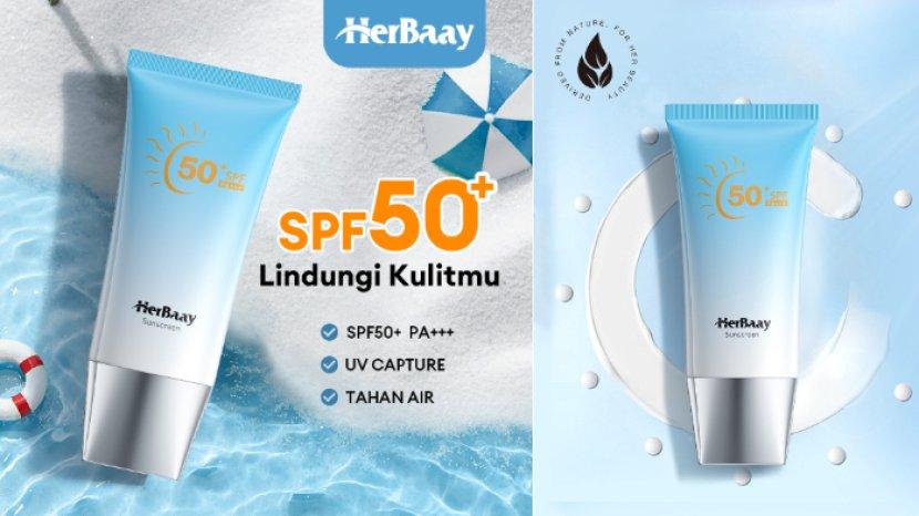 Review HerBaay Sunscreen SPF50 PA+++, Tabir Surya dengan Formula Tahan Air dan Bebas Luntur