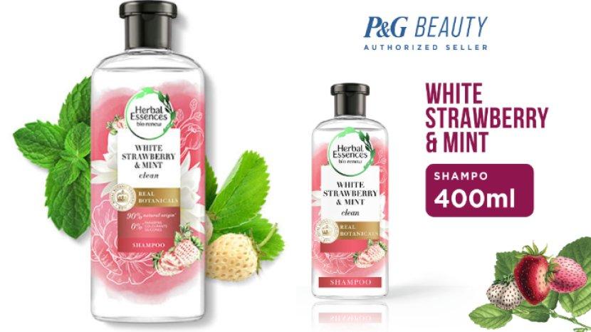 Review Herbal Essences Bio Renew White Strawberry & Mint Shampoo, Nagita Slavina Juga Pakai Loh