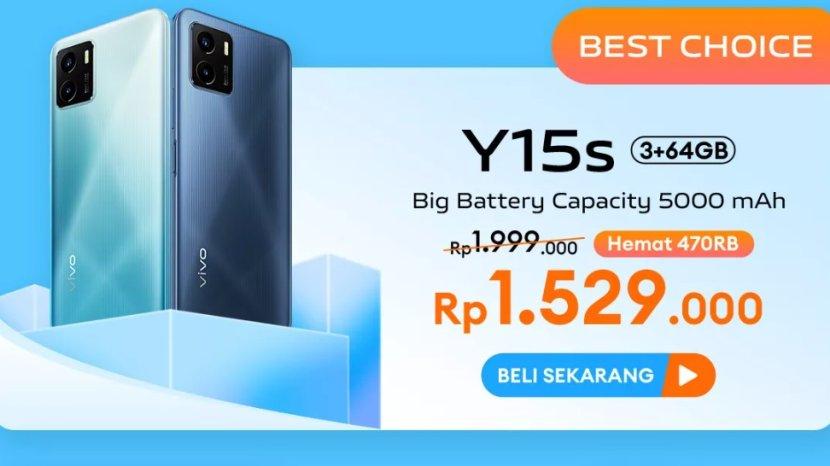 Review vivo Y15s, HP Rp 1 Jutaan yang Sedang Diskon Harbolnas 5.5, Hemat Rp 470 Ribu
