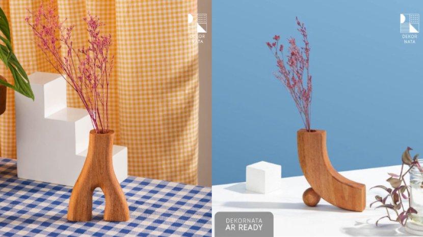 5 Rekomendasi Vas Bunga Kayu dari Dekornata, Ciptakan Keindahan Ruang Bernuansa Natural